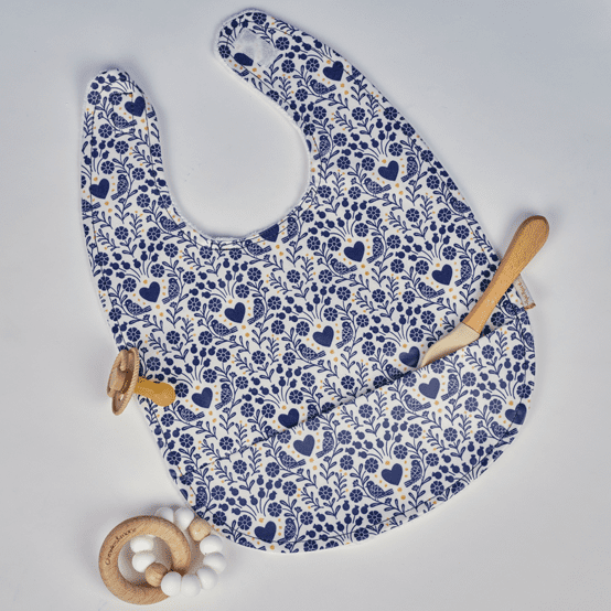 Coated fabric bib scandinavia bleu