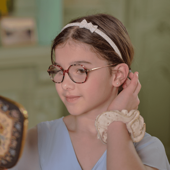 Thin headband white sequined