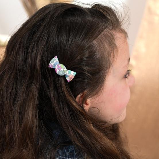 Mini sweet hairslide pastel fleuri