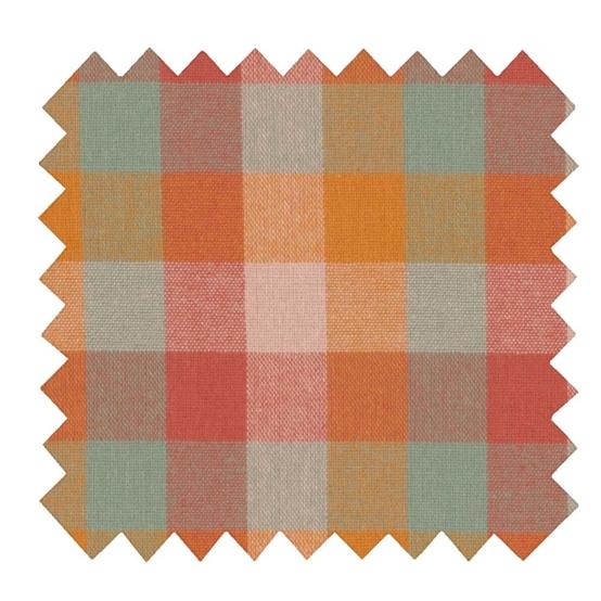Cotton fabric ex2552 rust green tartan checks