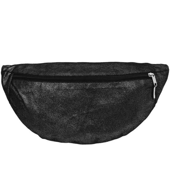 Banana bag suédine pailletée argent