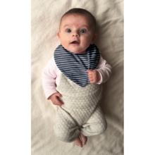 bandana bib striped silver dark blue