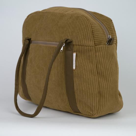Bowling bag  brown large corduroy