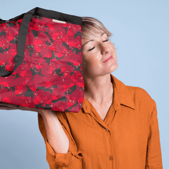 Pleated tote bag - Medium size féérie fuchsia