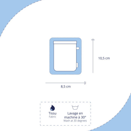 Make-up Remover Glove starry white english embroidery 