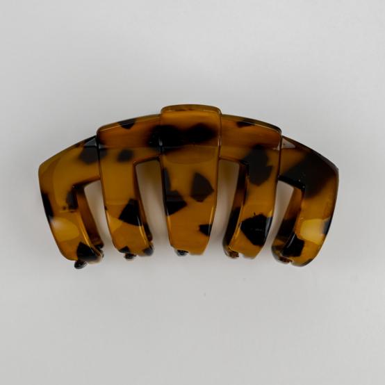 Large Rounded Hair Clip leopard