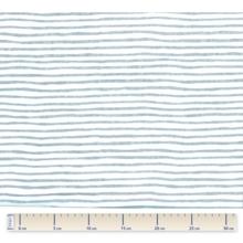 Cotton veil fabric striped blue gray glitter