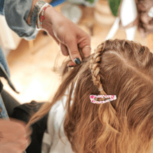 Fabric hair clip lianes printanieres
