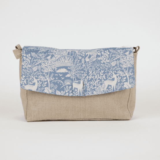 Flap of shoulder bag toile de biche