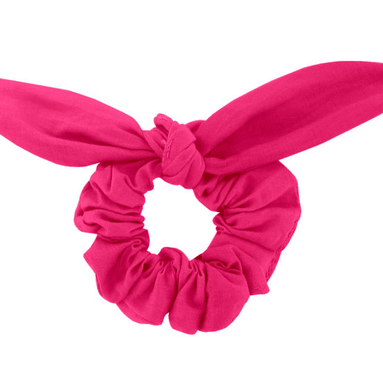Bunny ear Scrunchie fuschia