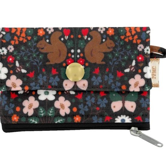 zipper pouch card purse casse noisette