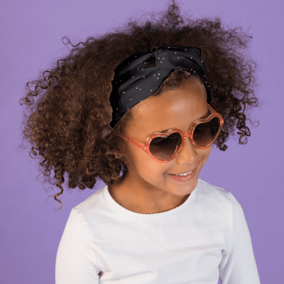 crossed headband gaze pois or noir