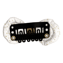Noeud Anti-Glisse hair slide white sequined