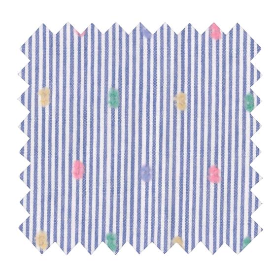 Fabric rayé plumetis multicolore