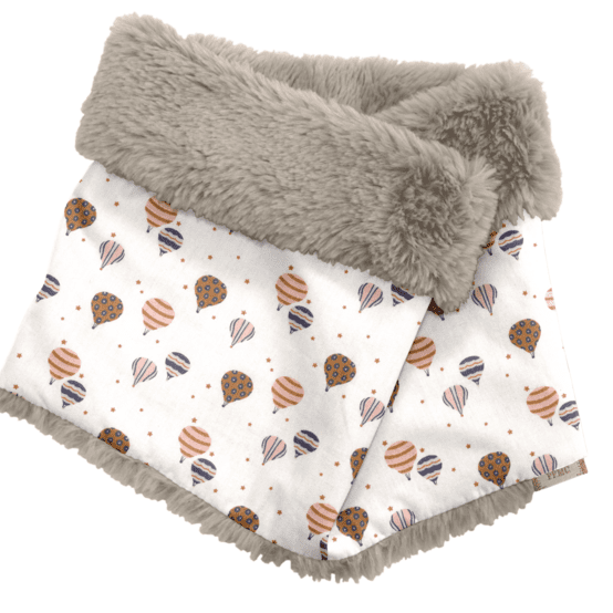 Children fur scarf snood montgolfiere