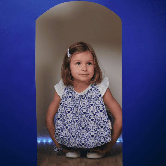 Elastic napkin child scandinavia bleu