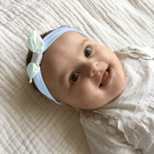 Jersey knit baby headband gaze vert d'eau