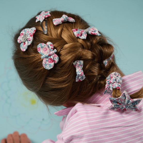 Butterfly hair clip rose grenadine