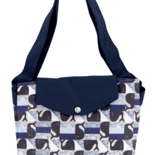 Tote bag with a zip baleino bleu