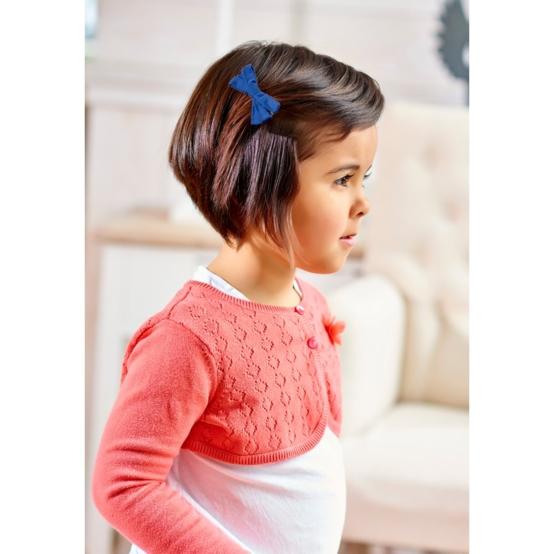 Ribbon bow hair slide navy blue