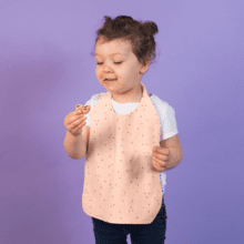 Elastic napkin child gaze pois or rose
