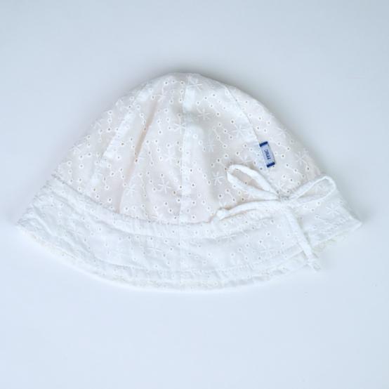 Sun Hat for baby starry white english embroidery 