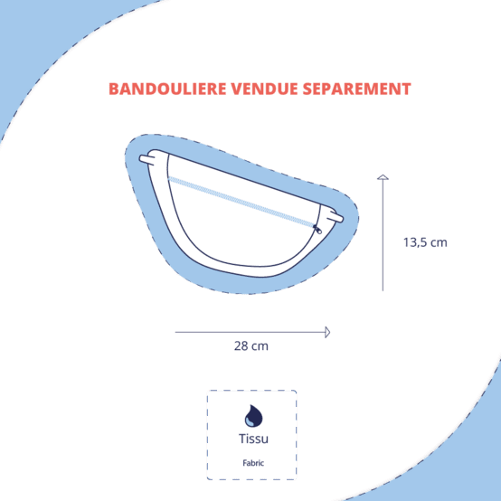 Small banana bag suédine pailletée or