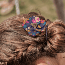 Flower petal hair slide small  hippie fleurie