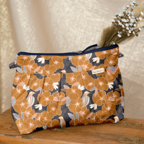 Pleated clutch bag coton d'or