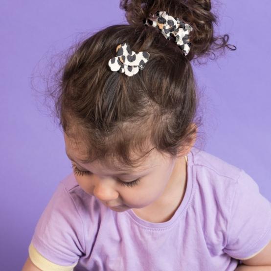 Butterfly hair clip leopard