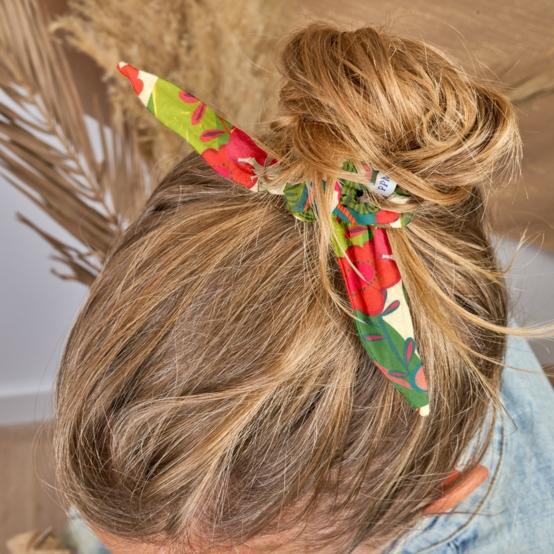 Bunny ear Scrunchie fleurs des iles