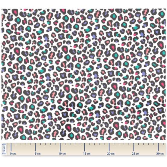 Coated fabric ex2505 multicolored leopard