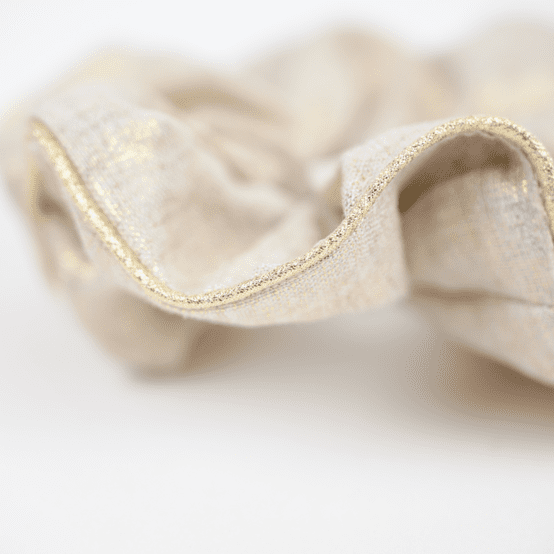 Large Piping Scrunchie  glitter linen