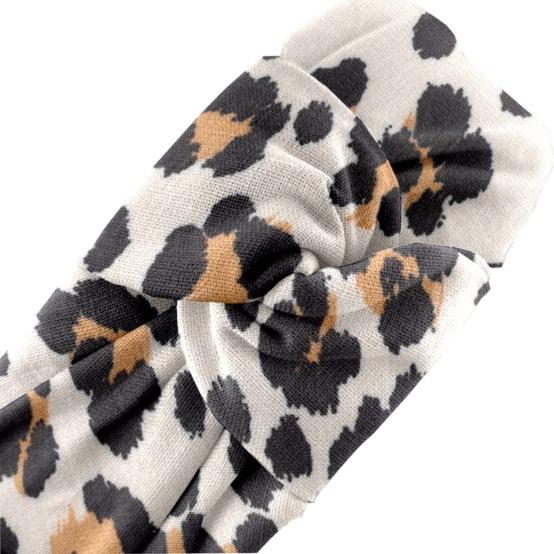Large Crossed Headband leopard