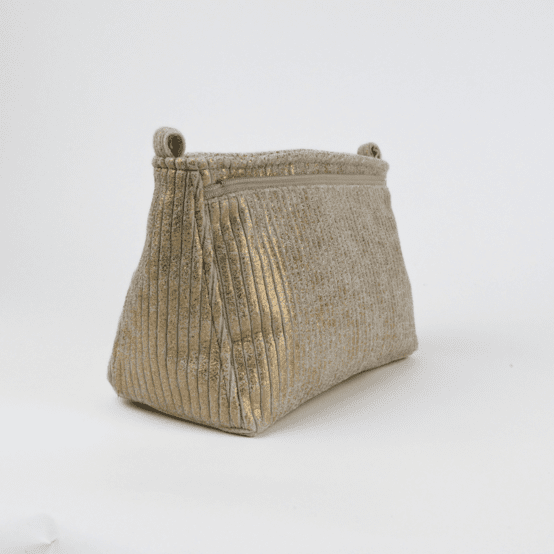 Base of shoulder bag gold large corduroy