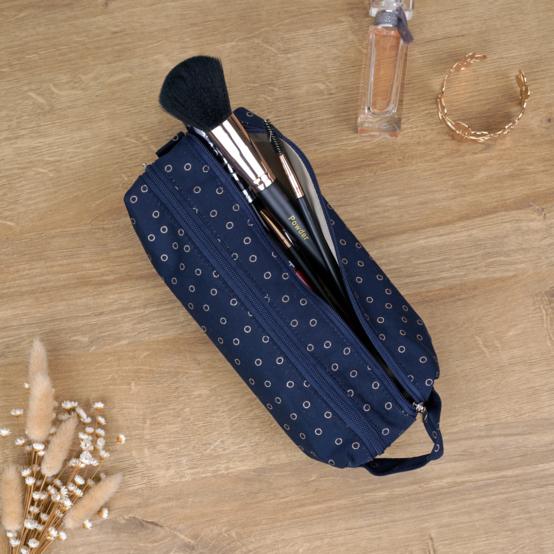 Double compartment school kit bulle bronze marine