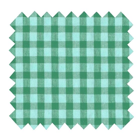 Coated fabric green mint gingham