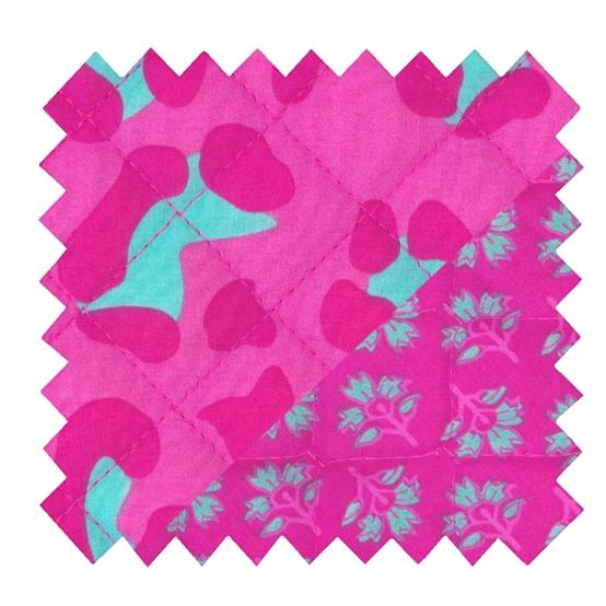 Quilted fabric ex2608 fuchsia leopard quilt