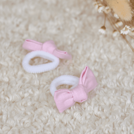 Small elastic bows light pink