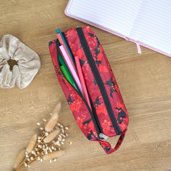 Double compartment school kit féérie fuchsia