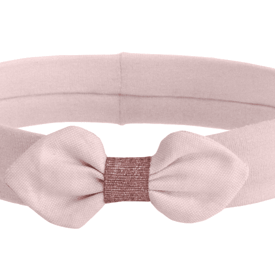Jersey knit baby headband powder pink