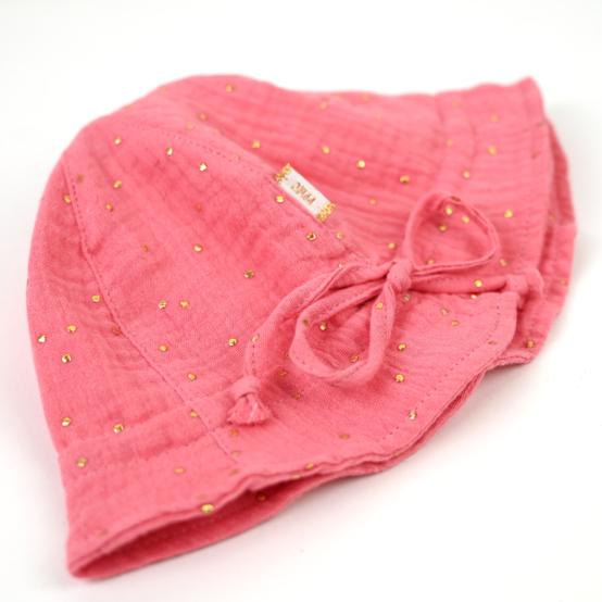 Sun Hat for baby gaze pois or rose sorbet