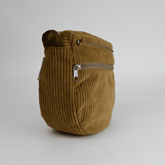 Base small bag without shoulder strap brown large corduroy