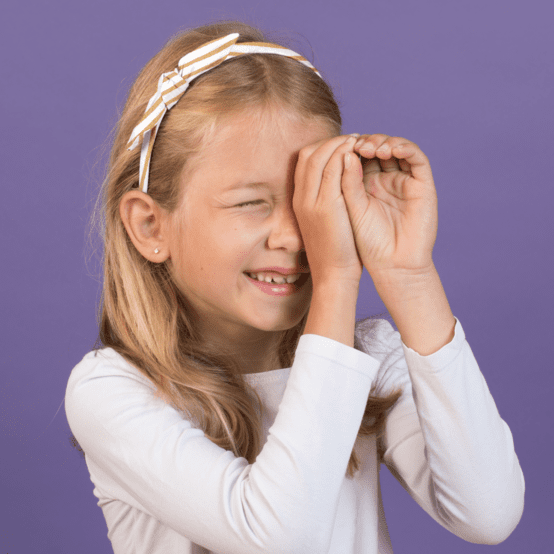 bow headband rayé or blanc