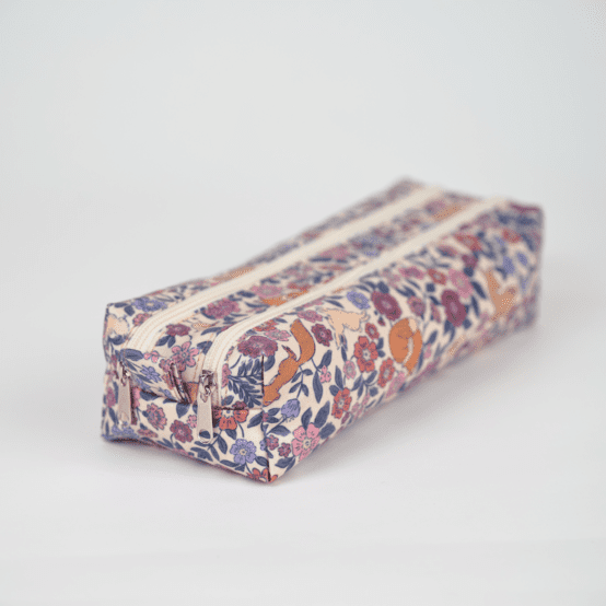 Double compartment school kit comptine enchantée rose