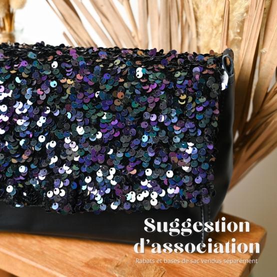Base of shoulder bag navy blue