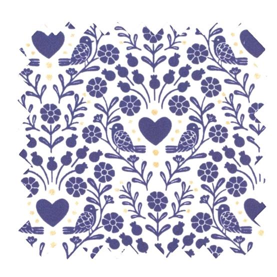 Coupon tissu 50 cm scandinavia bleu