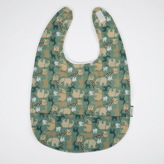 Coated fabric bib safari kaki