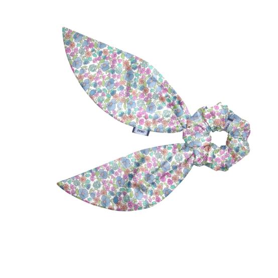 Short tail scrunchie pastel fleuri