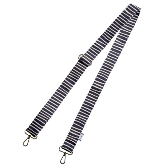 Narrow shoulder strap striped  ivory navy